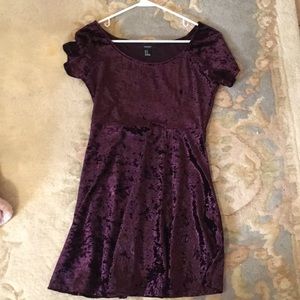 Medium purple velvet dress